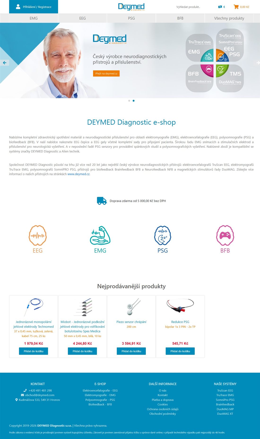 Náhled webu DEYMED e-shop