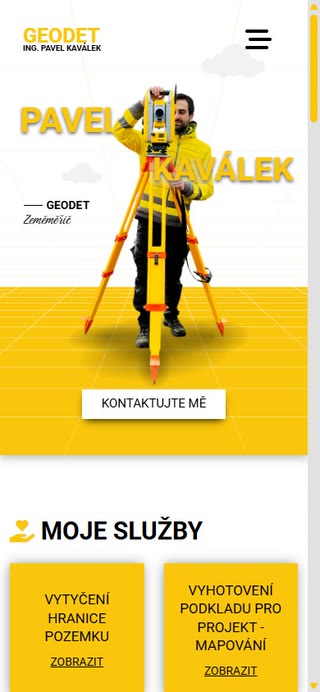 Mobilní verze webu Ing. Pavel Kaválek
