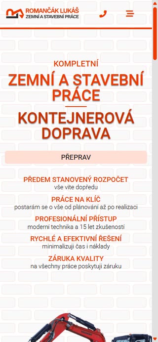 Mobilní verze webu Lukáš Romančák